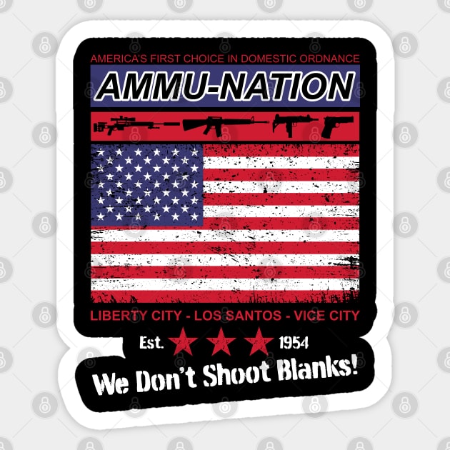 Ammu-Nation - Americas First Choice in Domestic Ordnance Sticker by Meta Cortex